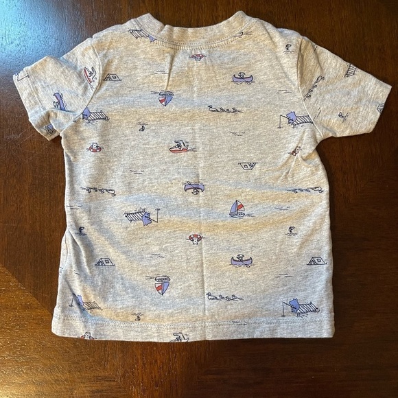 Carter’s | Baby 2-Piece Boat Tee & Shortall Set Red | baby boy 18 mo - Picture 7 of 11